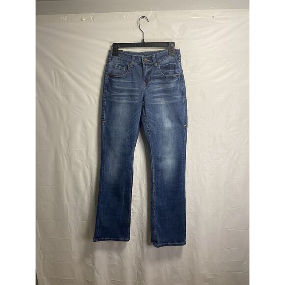 New Cowgirl Tuff Walk Free Jeans Straight Leg Boho Embroidered Western Size 26 - Picture 2 of 6